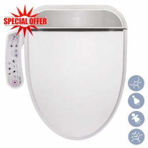 R FLORY FDB320 Electronic Smart Bidet Seat Easy Install Heated Seat Warm Dry and Water Eco Power Save Self Cleaning Healthy Separate Nozzle (Normal-UK)