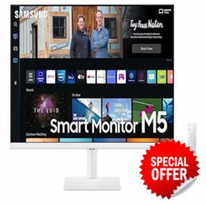 Samsung LS32BM501EUXXU 32" Full HD Smart Monitor Smart Hub for TV streaming and catch up apps - White