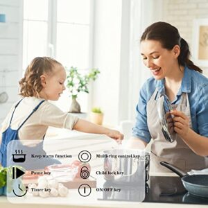 5 Zones Hot Plate Burners Built-in Electric Cooktop with Dual Oval Zone