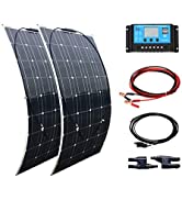 XINPUGUANG 100W Watts 18V Solar Panel Monocrystalline Photovoltaic Module for Caravan, Boat, Car,...