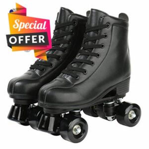 XUDREZ Roller Skates for Women Men PU Leather High-top Roller Skate