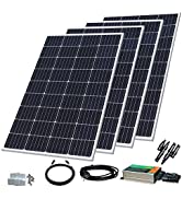 XINPUGUANG 200w 12v Solar Panel Kit 2pcs 100W Watts 18V Monocrystalline Solar Module 20A Charge C...