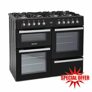 Montpellier MDF100K 100cm Dual Fuel Range Cooker - Black            [Energy Class A+]