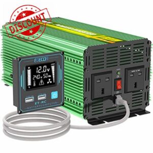 EDECOA 2000w Pro Power Inverter 12v to 240v Camper Voltage Converter 4000 Watts Peak