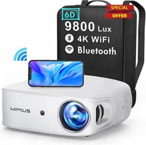 Projector WiMiUS 9800L 5G WiFi Bluetooth Projector 4K
