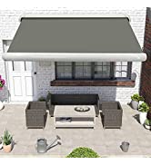 Greenbay 4m Electric Awning - UV Resistant Outdoor Patio Shade Shelter Gazebo Canopy Complete wit...