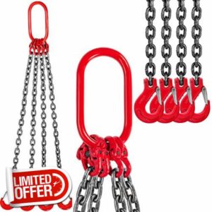 Mophorn 4 Legs Chain Sling with Sling Hook G80
