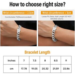 18K Gold/White Gold Miami Mens Bracelets