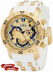 Invicta Men's Pro Diver Stainless Steel Quartz Watch with Silicone Strap