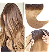 Ugrace Hair Halo Hair Extensions Real Human Hair #613 Bleach Blonde 14 inch 70g Hairpiece with Tr...