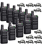 Retevis RT622 Walkie Talkie, PMR446 Mini 2 Way Radio Rechargeable with 6 Way Charger, Portable Li...