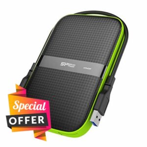 SP Silicon Power 4 TB External Portable Hard Drive Rugged Armor A60 Shockproof Water-Resistant 2.5 Inch USB 3.0 Military Grade Mil-Std-810G & IPX4 Black (FBE-SU040TBPHDA60S3KFE)