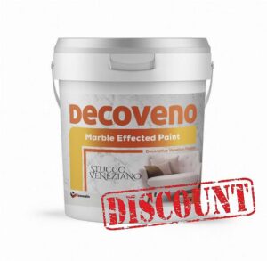 DECOVENO Colour Marble Effected Decorative Paint 4 KG - Authentic Venetian Stucco - Water Based Plaster - Shiny Smooth Finish (White (Base))