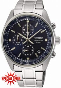 Seiko Herren-Uhr Quarz Edelstahl mit Edelstahlband