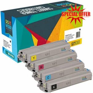 Do it wiser Compatible Toner Cartridge Replacement for Oki C532dn C542dn MC563dn MC573dn (4-Pack)