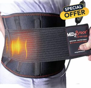 MEDiBrace RAY-D8 Far-Infrared Heated Lower Back Support Brace Lumbar Belt for Men and Wome