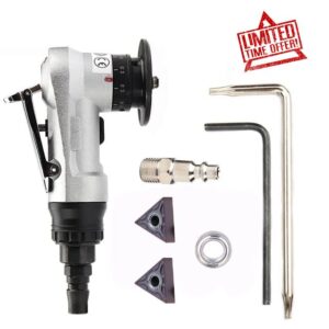 SI FANG Mini 45° Pneumatic Chamfering Machine Set with 2Pc Replaceable Precision Blade and Bearing