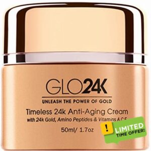 GLO24K 24k Gold Anti-Aging Cream with Vitamins