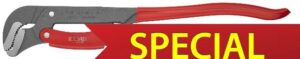 Knipex Pipe Wrench S-Type with fast adjustment grey powder-coated
