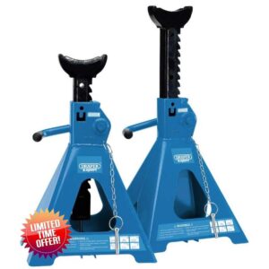 Draper 01814 Pair of Pneumatic Rise Ratcheting Axle Stands (5 Tonne)