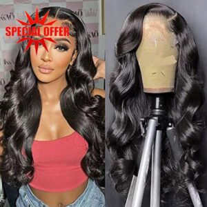 Perstar Lace Front Wigs Human Hair With Baby Hair Brazilian Body Wave Virgin Hair Lace Front Human Hair Wigs For Women 150% Density (26 Inch