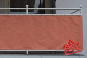 Angerer Style Balcony Canopy Height 75 cm Length 8 m Terracotta