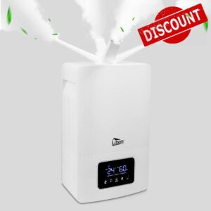Humidifier 13L Ultrasonic Cool Mist Air Humidifier Touch Screen 12H Timing Function Anti-drying Sleep Mode for Home Living Room School Shopping Mall Office