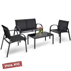 COSTWAY 4 Piece Garden Furniture Set