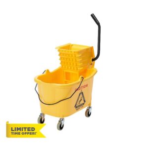 Amazon Basics Side Press Wringer Combo Commercial Mop Bucket on Wheels
