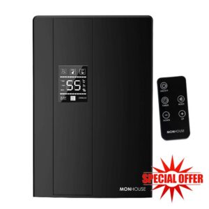 MONHOUSE Premium Dehumidifier for Home - 2200ml Tank - Remote Controlled