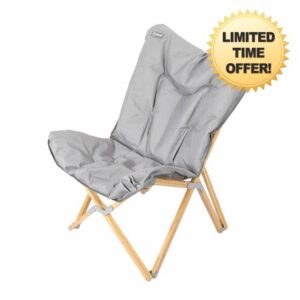 HOMECALL Folding Garden Chair bamboo tube Cationic polyester with cushio