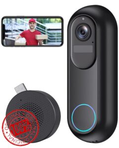 [2022 Upgraded] Wireless Video Doorbell Camera with Chime