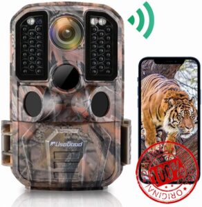usogood WiFi Wildlife Camera 24MP 1296P Trail Game Hunting Cameras with IR Night Vision Motion Activated IP66 Waterproof for Wildlife Monitoring