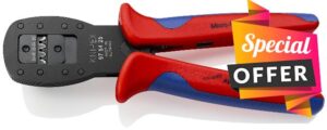 Knipex Crimping Pliers for micro plugs parallel crimping For connectors in the Mini-Fit™ series from Molex LLC burnished