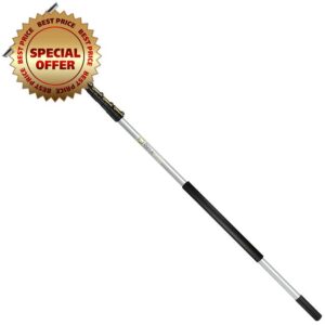 DocaPole 7-30 (2.1-9.1m) Ft Extension Pole + Dual Pivot Squeegee & Window Washer Combo / Telescopic Pole for Window Cleaning / Includes 3 Sizes of Squeegee Blades / Extension Pole for Cleaning Windows