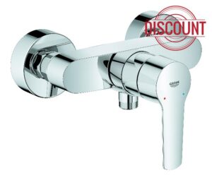 GROHE QUICKFIX Start - Single-Lever Shower Mixer - Wall Mounted - Metal Lever - 35 mm Ceramic Cartridge - Shower Bottom Outlet 1/2" - Integrated Non-Return Valve - Chrome - 24208002