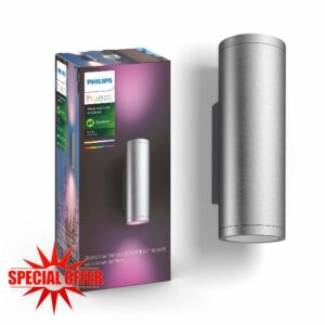 Philips Hue Appear Inox White and Colour Ambiance LED Smart Outdoor Wall Light