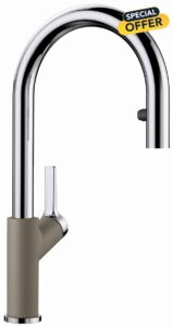 Blanco 521376 Carena-S Vario - Tartufo/Chrome Kitchen Sink tap with a Pull-Out spout Vario-tartufo/chrome-521376