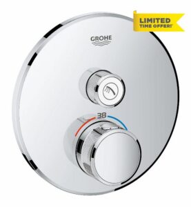GROHE 29118000 | Grohtherm SmartControl Thermostat Concealed | Round | 1 Valve