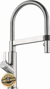 Blanco 522405 Solenta-S UltraResist - Steel Kitchen Sink tap with a Pull-Out spout UltraResist-steel-522405