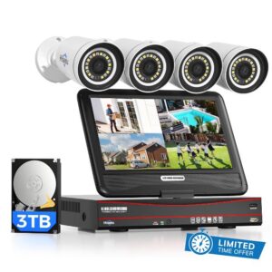 【5MP+3TB HDD】Hiseeu 5MP PoE CCTV Security Camera System