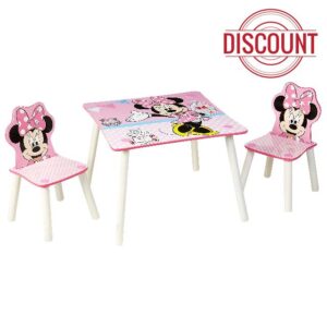 Disney Minnie Mouse Kids Table and 2 Chair Set by HelloHome