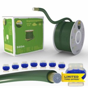 500 m Boundary Cable + 10 Cable Connectors for Robotic Lawnmowers