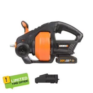 Worx WX891 18V(20V MAX) Cordless Drain Auger with 2Ah Lithium-ion Battery and Charger