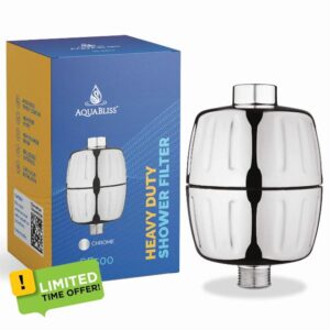 AquaBliss HD HEAVY DUTY High Output Shower Filter – Latest Superior Advanced 30x Filter Media - Universal Multi-Stage Shower Head Filter for Chemicals