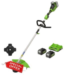 Greenworks GD24X2TXK4X Cordless Strimmer for Small to Medium Gardens