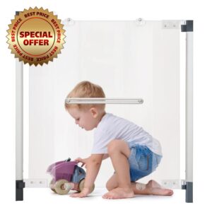 Fred Safety Screw Fit Acrylic Clear-View Baby Safety Gate to Fit Openings 75cm to 100cm