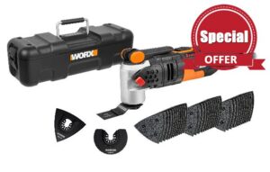 WORX WX681 F50 400W Sonicrafter Multi-Tool Oscillating Tool with 40 Accessories