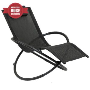 MONHOUSE Sun Lounger - Zero Gravity Lounger Chair With Pillow- Foldable Loungers for Patio and Garden - Rocking Chairs for Camping