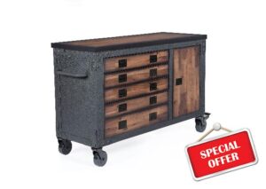 Duramax Side 5-Drawer Rolling w Tool Cabinet for Home/Workshop